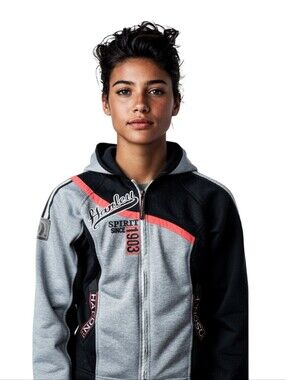 03' Harley Davidson Fleece Reflective Women's Zip Up Y2K Jacket Size Large